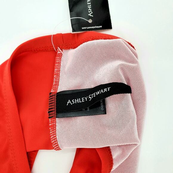Ashley Stewart Swim Bottom red orange sz 24 - Picture 3 of 7
